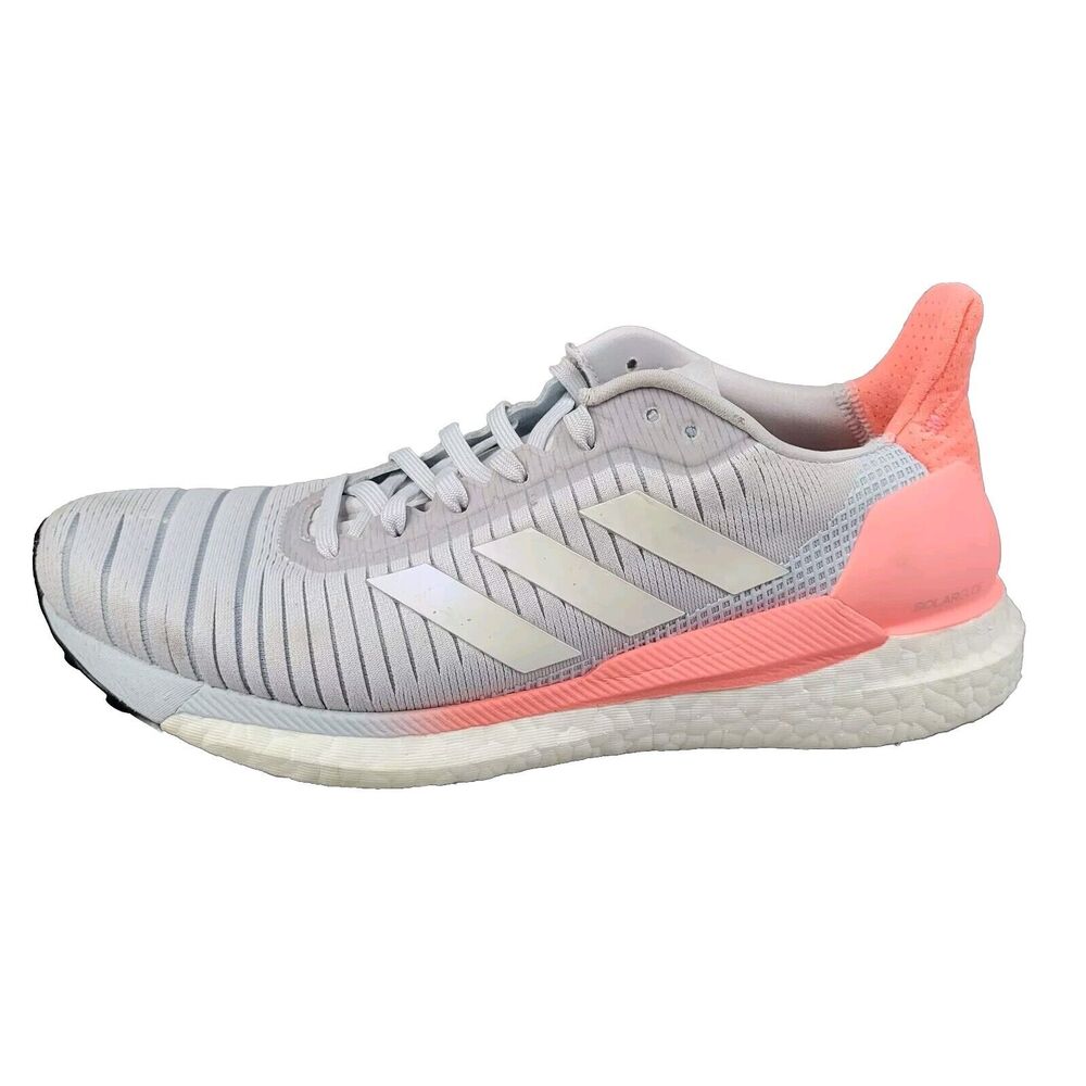 Adidas Solar Glide 19 Running Shoes Gray Pink Womens Size 8 Sneaker EH2592